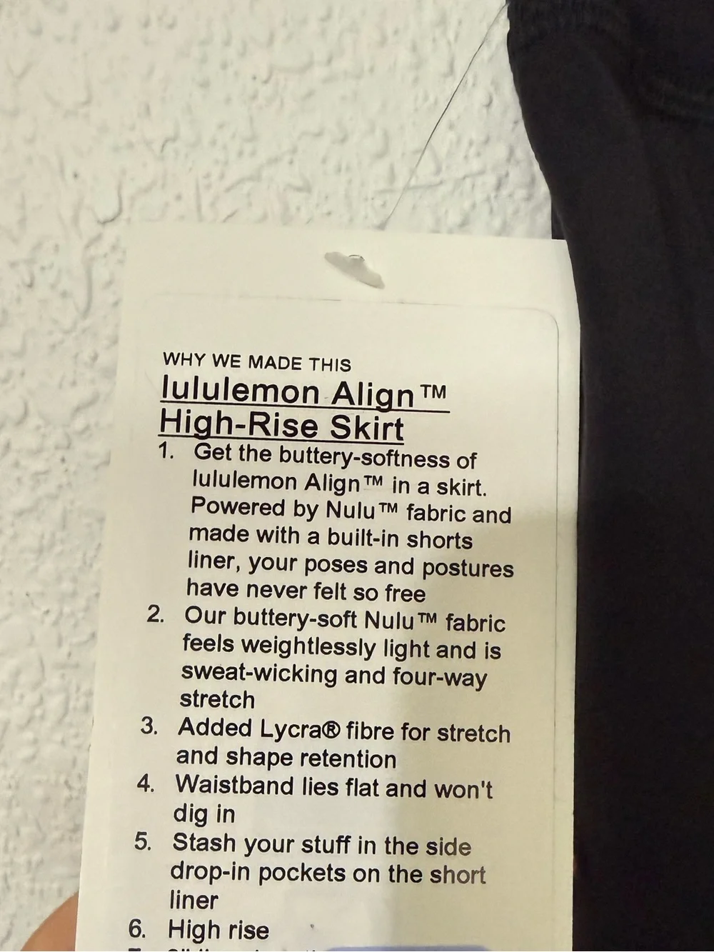 lululemon athletica Black High-Rise Skort